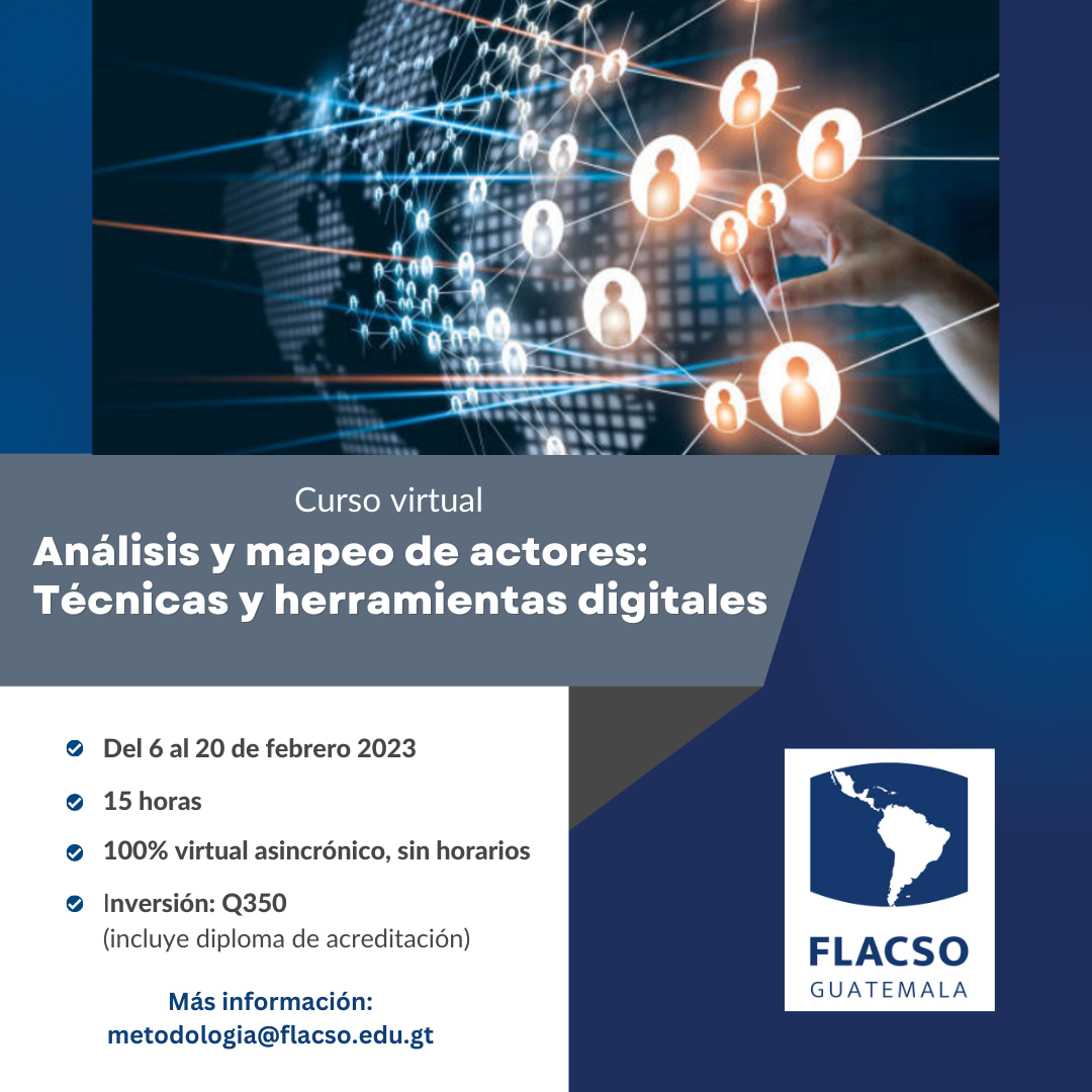 Curso “Análisis y mapeo de actores: Técnicas y herramientas digitales”