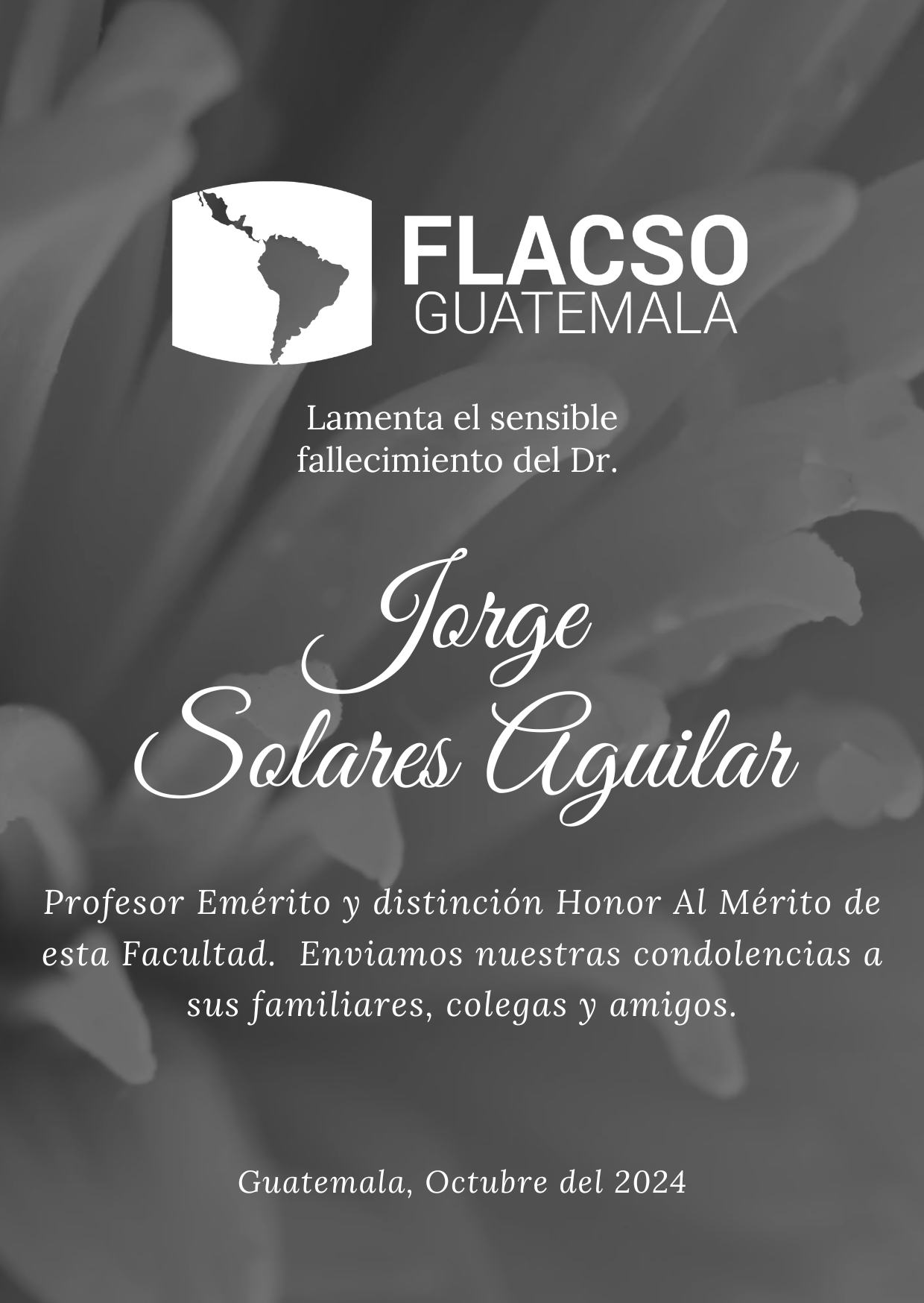 Fallecimiento Dr. Jorge Solares